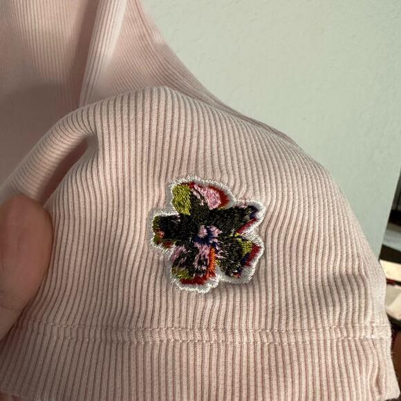 Ted Baker London Pink Tank Top Ribbed Minimalist Preppy Indie Hipster Summer - Picture 2 of 7
